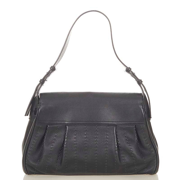 サルヴァトーレフェラガモ ガンチーニ BW-21 4845 ブラック レザー 肩掛け ショルダーバッグ レディース Salvatore Ferragamo 【中古】