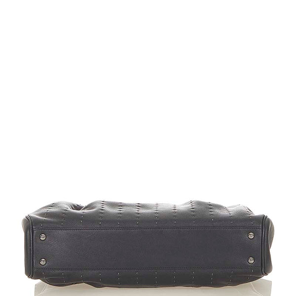 サルヴァトーレフェラガモ ガンチーニ BW-21 4845 ブラック レザー 肩掛け ショルダーバッグ レディース Salvatore Ferragamo 【中古】