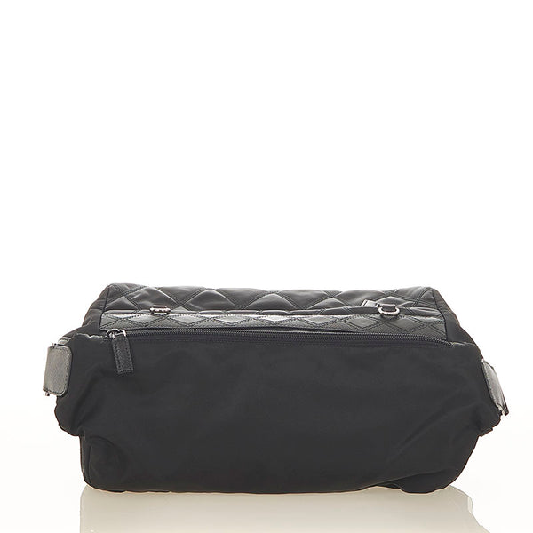 プラダ 2VH991 ブラック ナイロン レザー ボディバッグ ショルダーバッグ メンズ PRADA 【中古】