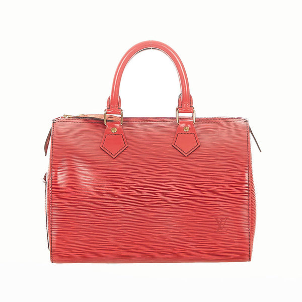 ルイ ヴィトン エピ  スピーディ25 M43017 レッド レザー ハンドバッグ レディース LOUIS VUITTON 【中古】