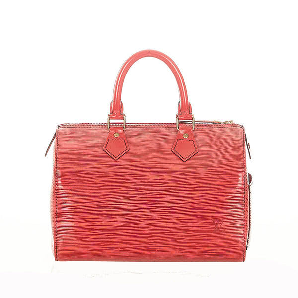 ルイ ヴィトン エピ  スピーディ25 M43017 レッド レザー ハンドバッグ レディース LOUIS VUITTON 【中古】