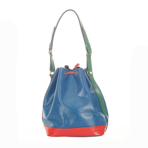 ルイ ヴィトン エピ ノエ  M44082 ブルー グリーン レッド トリコカラー  レザー ショルダーバッグ レディース LOUIS VUITTON 【中古】