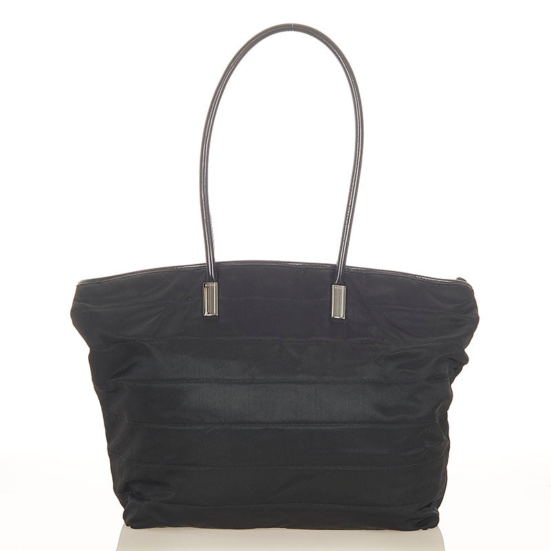 グッチ 002 2123 0456 ブラック ナイロン レザー トートバッグ レディース GUCCI 【中古】