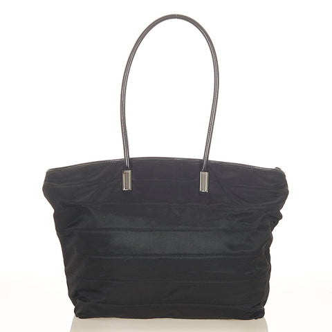 グッチ 002 2123 0456 ブラック ナイロン レザー トートバッグ レディース GUCCI 【中古】