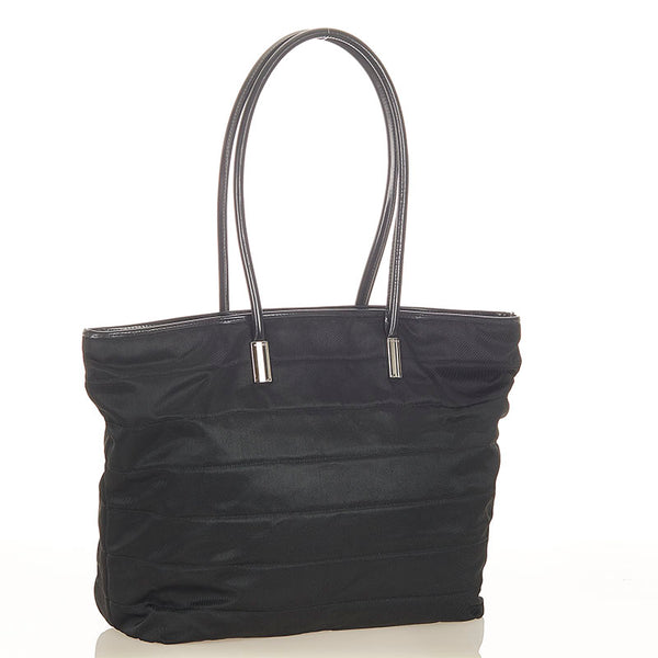 グッチ 002 2123 0456 ブラック ナイロン レザー トートバッグ レディース GUCCI 【中古】