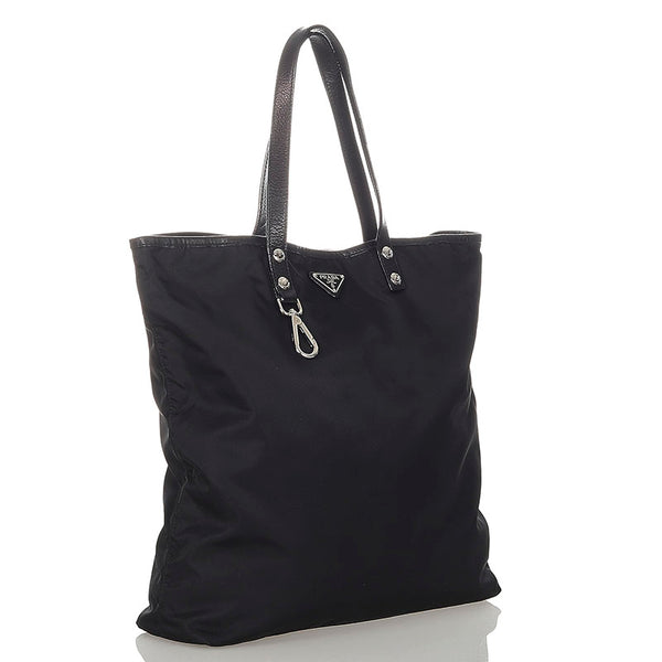 プラダ テスート ブラック ナイロン トートバッグ レディース PRADA 【中古】