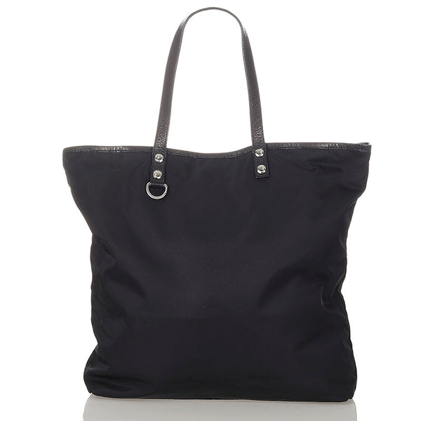 プラダ テスート ブラック ナイロン トートバッグ レディース PRADA 【中古】