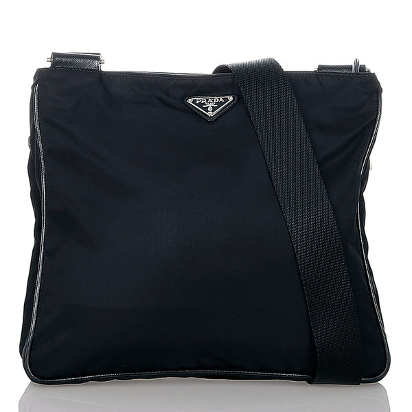 プラダ ブラック ナイロン ショルダーバッグ レディース PRADA 【中古】