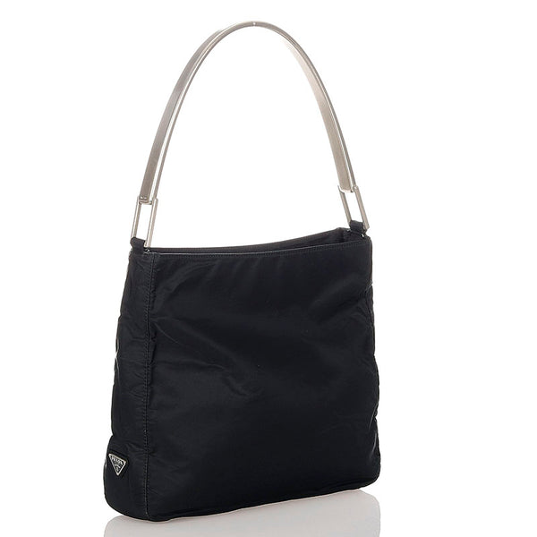 プラダ ブラック ナイロン ショルダーバッグ レディース PRADA 【中古】