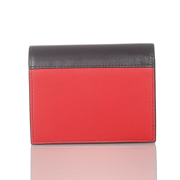 プラダ 1MV204 レッド レザー 二つ折り財布 レディース PRADA 【中古】