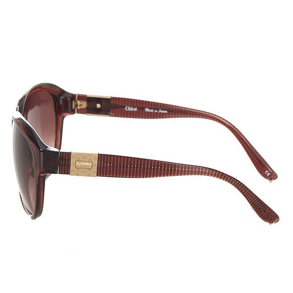 クロエ サングラス CL 2233 A ブラウン プラスチック メタル レディース Chloe 【中古】