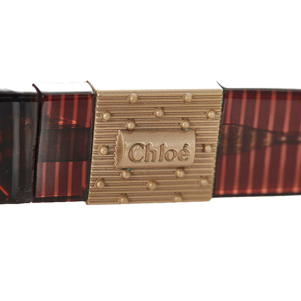 クロエ サングラス CL 2233 A ブラウン プラスチック メタル レディース Chloe 【中古】