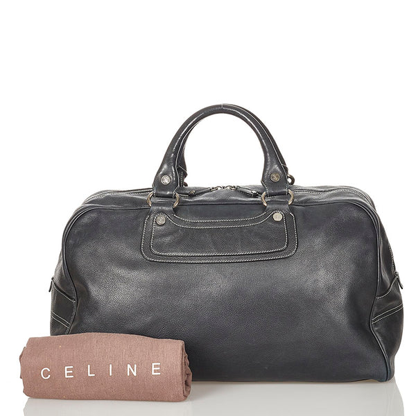 セリーヌ ブギー ブラック レザー ボストンバッグ レディース CELINE 【中古】