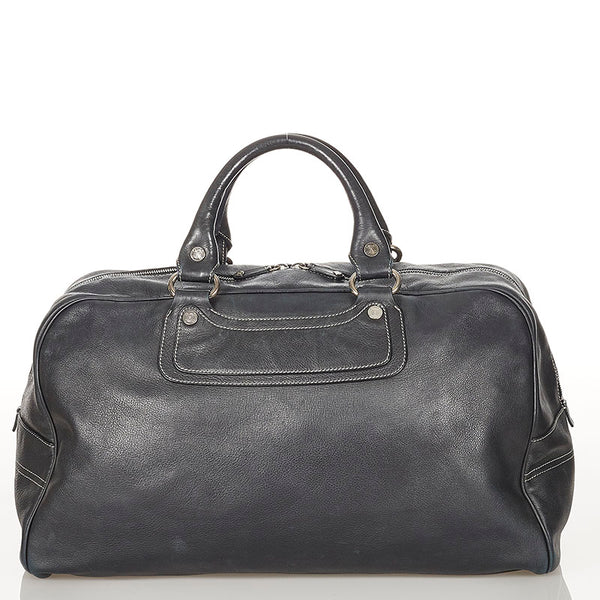 セリーヌ ブギー ブラック レザー ボストンバッグ レディース CELINE 【中古】