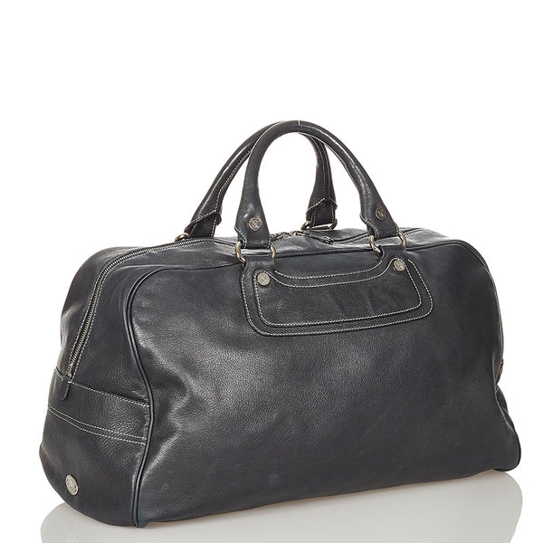 セリーヌ ブギー ブラック レザー ボストンバッグ レディース CELINE 【中古】