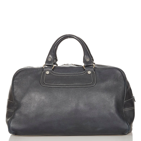 セリーヌ ブギー ブラック レザー ボストンバッグ レディース CELINE 【中古】