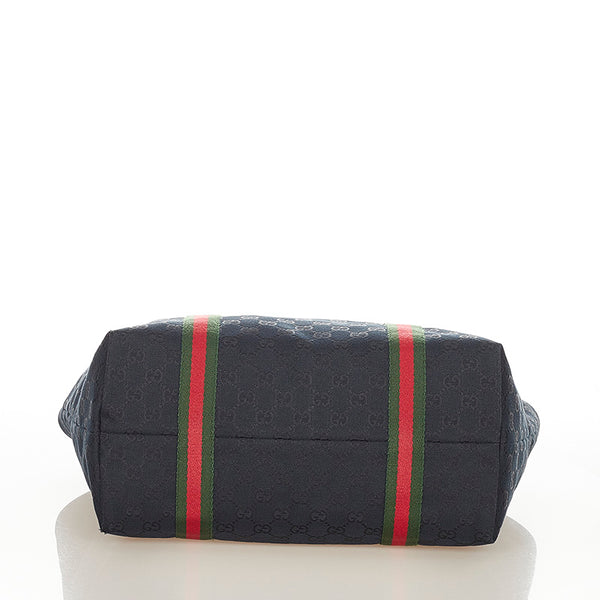 グッチ シェリー 139260 ブラック キャンバス トートバッグ レディース GUCCI 【中古】