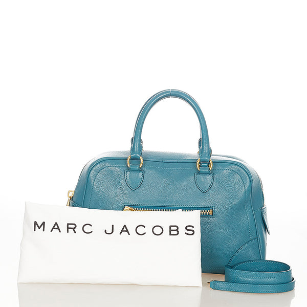 マークジェイコブス ダークグリーン レザー ハンドバッグ ショルダーバッグ2way レディース MARC JACOBS 【中古】