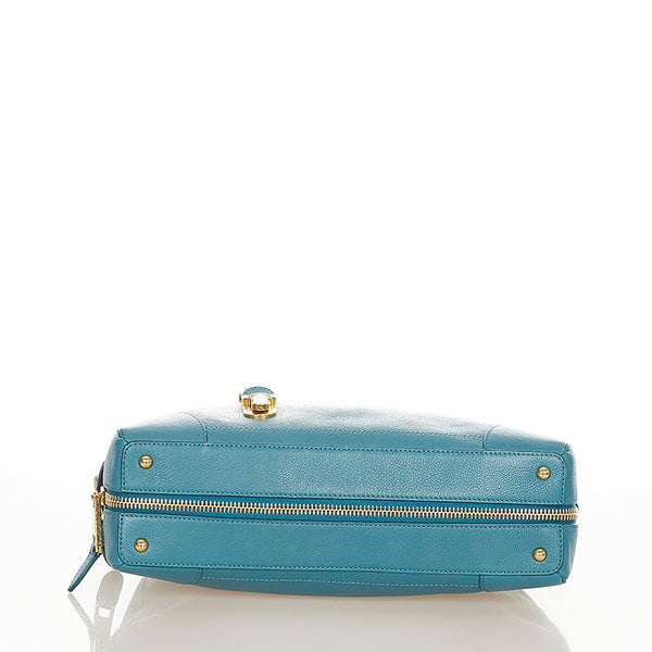 マークジェイコブス ダークグリーン レザー ハンドバッグ ショルダーバッグ2way レディース MARC JACOBS 【中古】