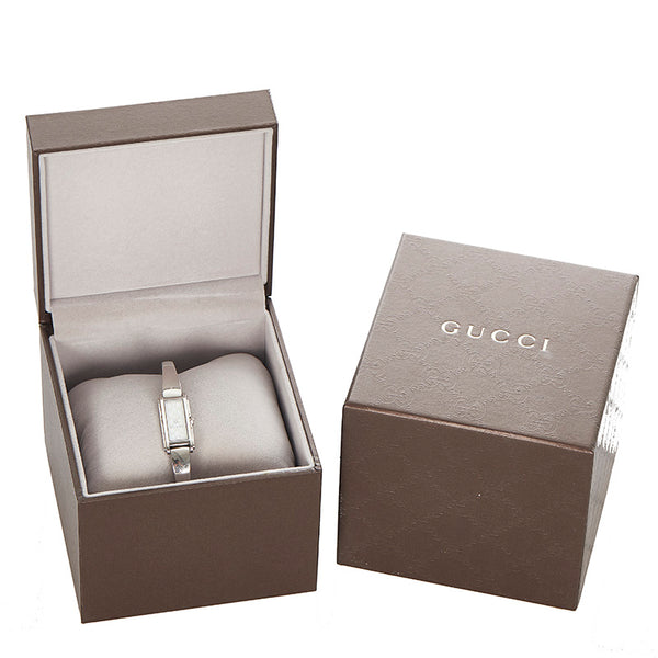 グッチ バングルウォッチ 腕時計 クオーツ ピンクシェル文字盤 ステンレススチール レディース GUCCI 【中古】