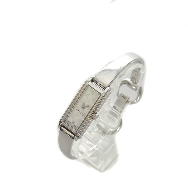 グッチ バングルウォッチ 腕時計 クオーツ ピンクシェル文字盤 ステンレススチール レディース GUCCI 【中古】