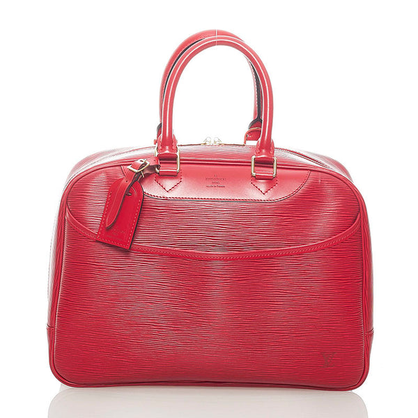 ルイ ヴィトン エピ ドーヴィル ハンドバッグ レッド レザー レディース LOUIS VUITTON 【中古】