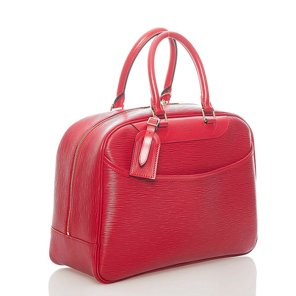 ルイ ヴィトン エピ ドーヴィル ハンドバッグ レッド レザー レディース LOUIS VUITTON 【中古】