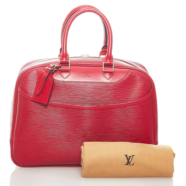 ルイ ヴィトン エピ ドーヴィル ハンドバッグ レッド レザー レディース LOUIS VUITTON 【中古】