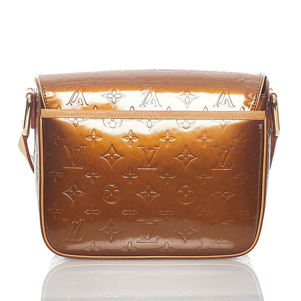 ルイ ヴィトン モノグラム ヴェルニ クリスティGM ショルダーバッグ M91107 ブロンズ レザー レディース LOUIS VUITTON 【中古】