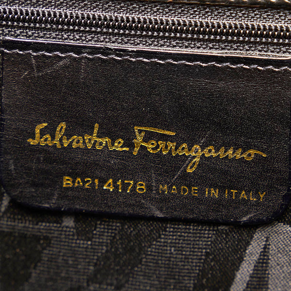 サルヴァトーレフェラガモ ヴァラ ハンドバッグ ショルダーバッグ 2way BA21 4178 ブラック レザー レディース Salvatore Ferragamo 【中古】