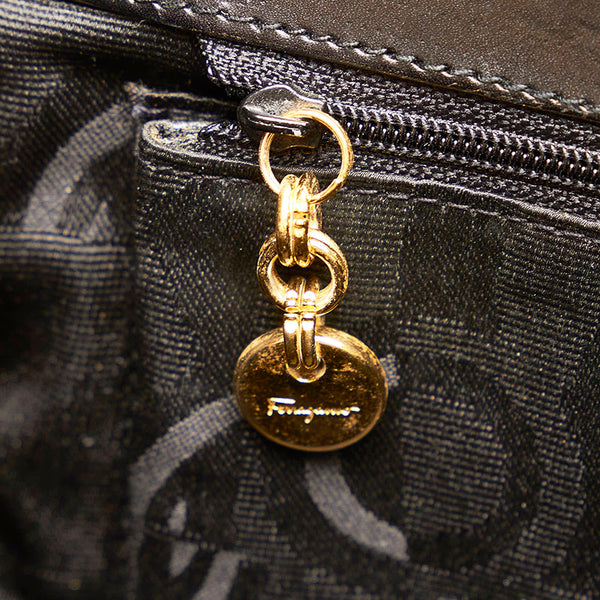 サルヴァトーレフェラガモ ヴァラ ハンドバッグ ショルダーバッグ 2way BA21 4178 ブラック レザー レディース Salvatore Ferragamo 【中古】