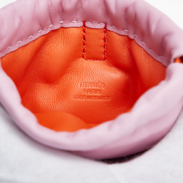 エルメス ピロ スマートフォンケース ポーチ モーヴシルベストル オレンジポピー アニョーミロ レディース HERMES 【中古】