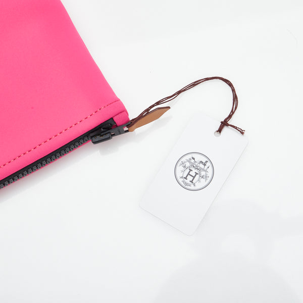 エルメス ネオバンMM クラッチバッグ フラットポーチ ピンク ナイロン レディース HERMES 【中古】