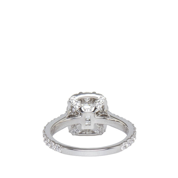 グラフ アイコン エメラルドカット ダイヤモンド リング 指輪 K18WG ホワイトゴールド レディース GRAFF 【中古】