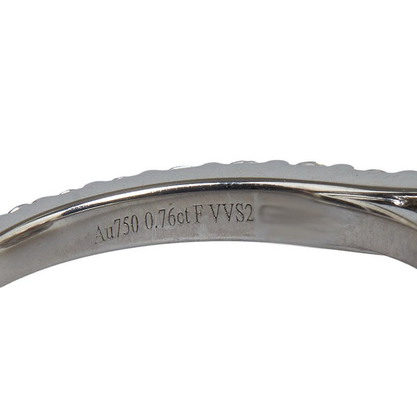グラフ アイコン エメラルドカット ダイヤモンド リング 指輪 K18WG ホワイトゴールド レディース GRAFF 【中古】