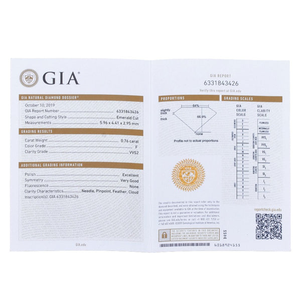 グラフ アイコン エメラルドカット ダイヤモンド リング 指輪 K18WG ホワイトゴールド レディース GRAFF 【中古】