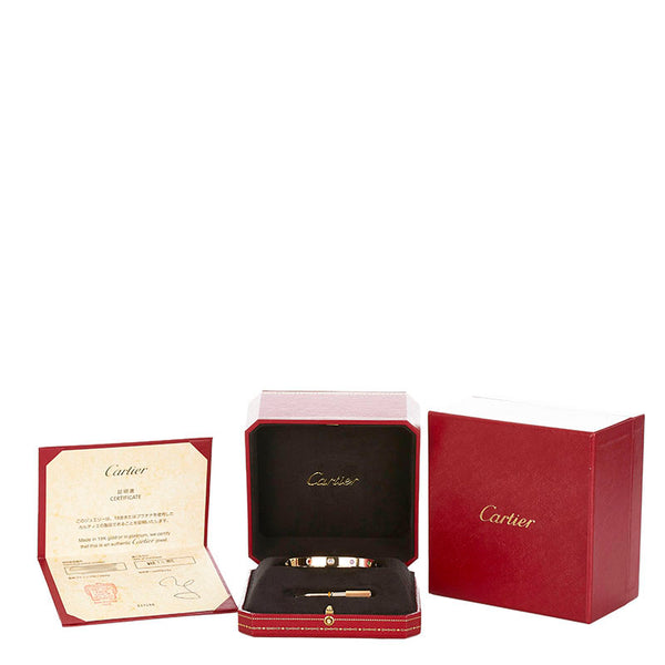 カルティエ ラブブレス カラーストーン バングル K18PG ピンクゴールド レディース CARTIER 【中古】
