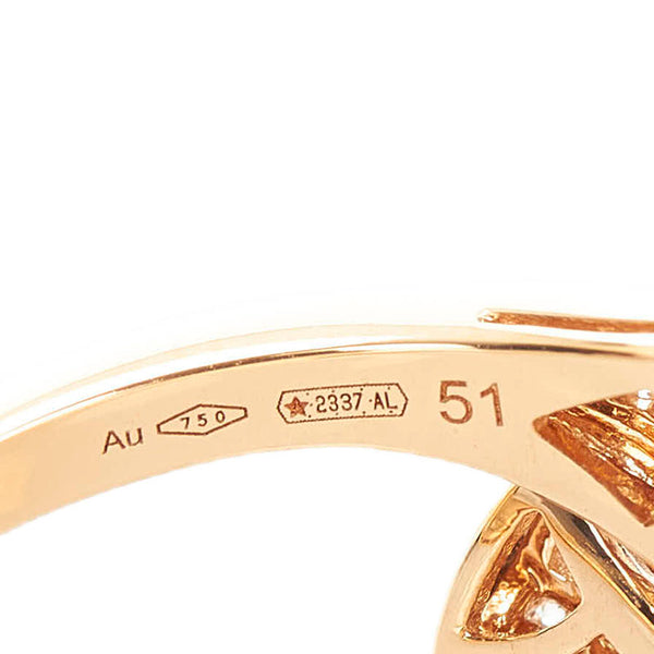 ブルガリ ディーヴァドリーム パヴェダイヤモンド リング 指輪 K18PG ピンクゴールド レディース BVLGARI 【中古】