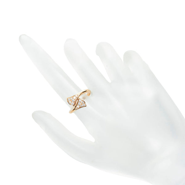 ブルガリ ディーヴァドリーム パヴェダイヤモンド リング 指輪 K18PG ピンクゴールド レディース BVLGARI 【中古】