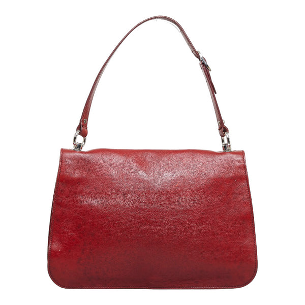 グッチ インターロッキングG ワンショルダーバッグ ハンドバッグ 115746 レッド レザー レディース GUCCI 【中古】