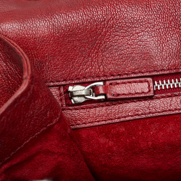 グッチ インターロッキングG ワンショルダーバッグ ハンドバッグ 115746 レッド レザー レディース GUCCI 【中古】