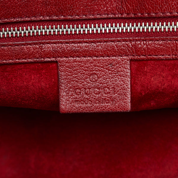 グッチ インターロッキングG ワンショルダーバッグ ハンドバッグ 115746 レッド レザー レディース GUCCI 【中古】
