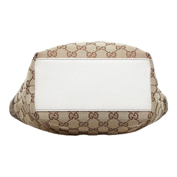 グッチ GGキャンバス ハンドバッグ トートバッグ 153361 ブラウン キャンバス レザー レディース GUCCI 【中古】