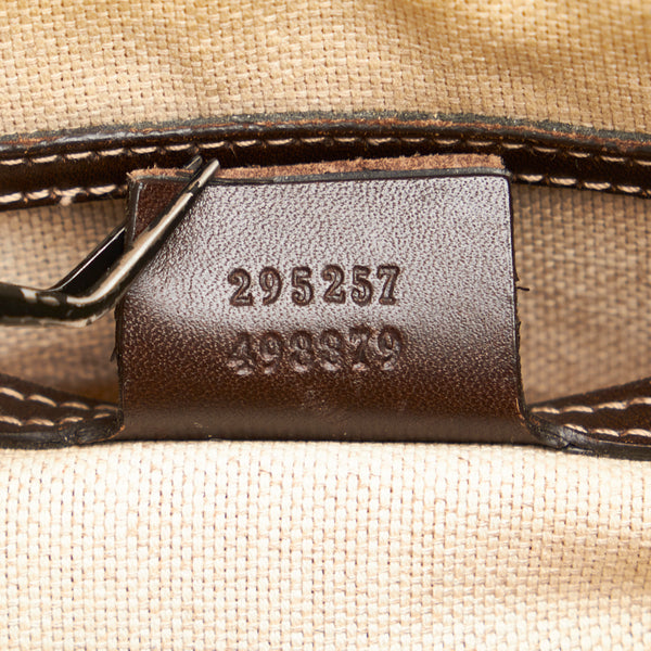 グッチ GGスプリーム 斜め掛け ショルダーバッグ 295257 ブラウン PVC レザー レディース GUCCI 【中古】