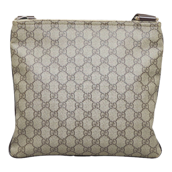 グッチ GGスプリーム 斜め掛け ショルダーバッグ 295257 ブラウン PVC レザー レディース GUCCI 【中古】