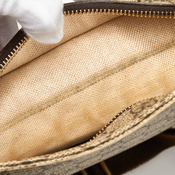 グッチ GGスプリーム 斜め掛け ショルダーバッグ 295257 ブラウン PVC レザー レディース GUCCI 【中古】