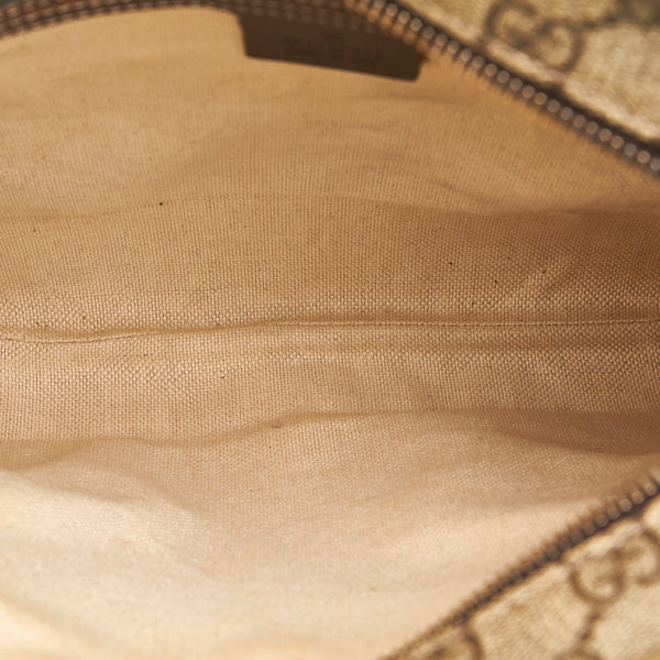 グッチ GGスプリーム 斜め掛け ショルダーバッグ 295257 ブラウン PVC レザー レディース GUCCI 【中古】