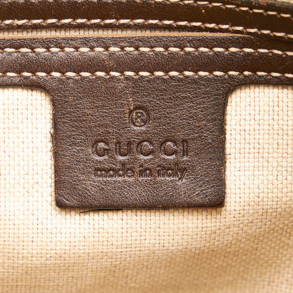 グッチ GGスプリーム 斜め掛け ショルダーバッグ 295257 ブラウン PVC レザー レディース GUCCI 【中古】