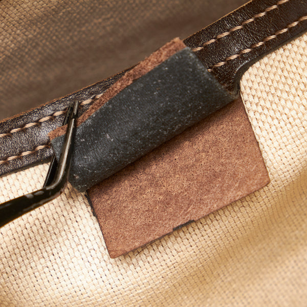 グッチ GGスプリーム 斜め掛け ショルダーバッグ 295257 ブラウン PVC レザー レディース GUCCI 【中古】