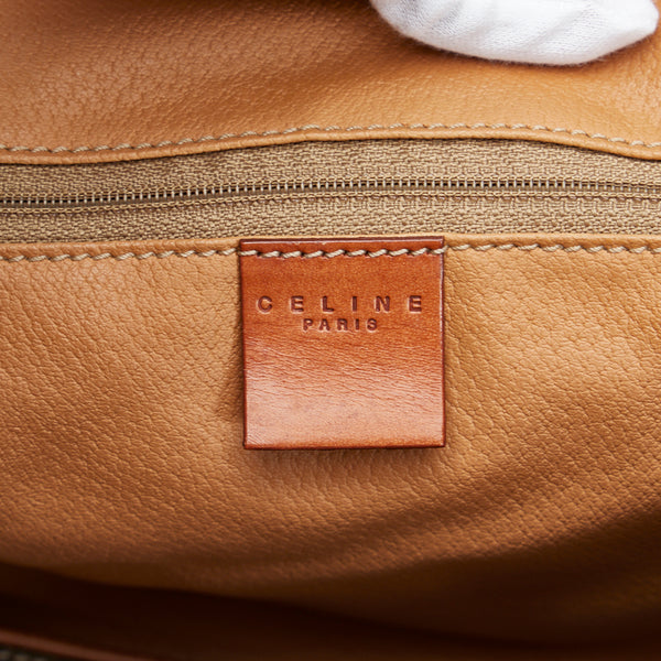 セリーヌ マカダム ボストンバッグ トラベルバッグ 旅行用バッグ MC98 2 ブラウン PVC レザー レディース CELINE 【中古】